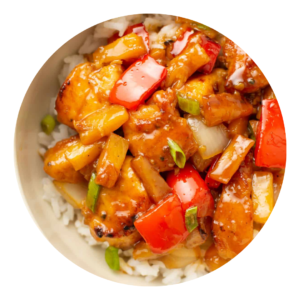 Juicy Pineapple Chicken Rice Bowl
