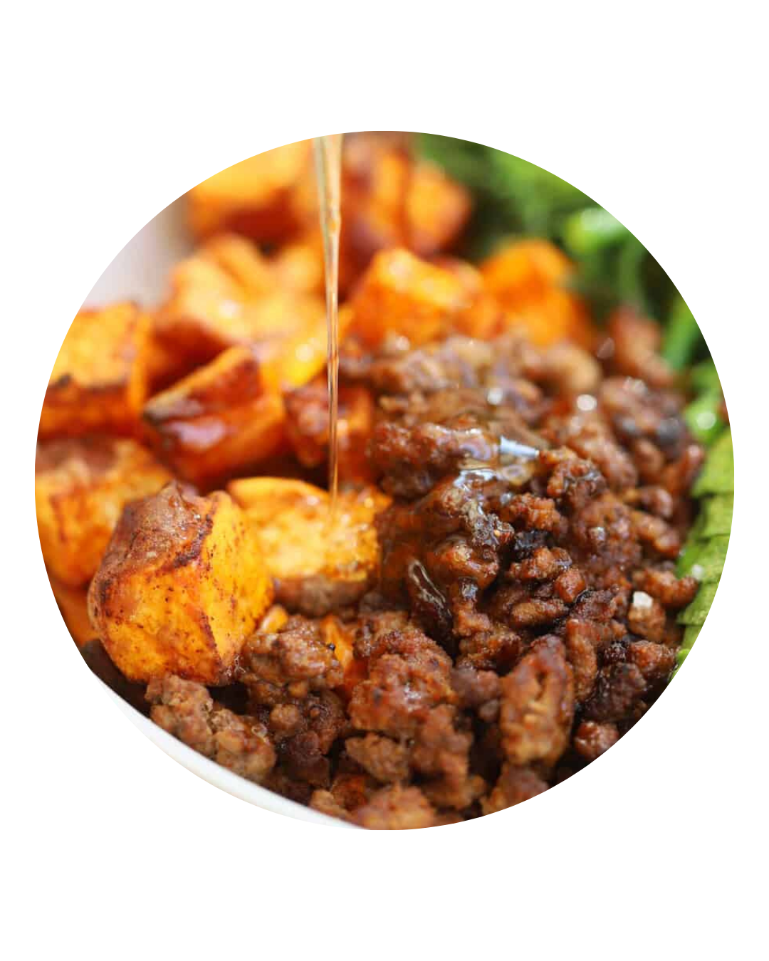 Honey Mustard Ground Beef Power Bowl